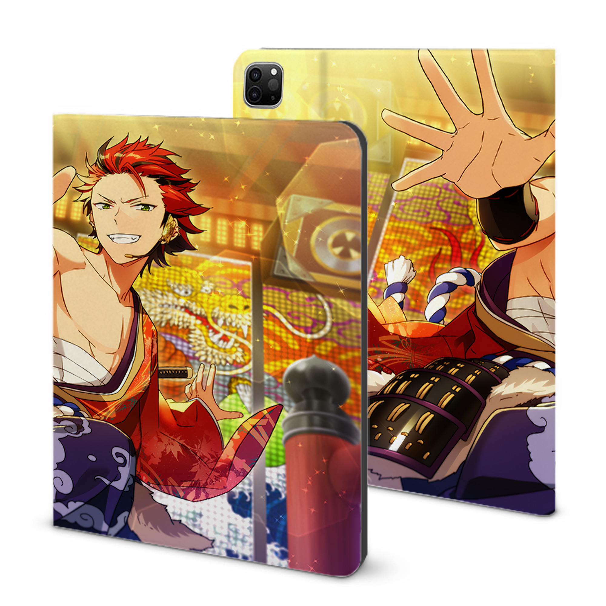 （画像用） あんさんぶるスターズ! Ensemble Stars IPad ケース ブック型 PUレザー TPU 耐衝撃 軽量 薄型 ペン収納なし 全面保護 IPad 各モデル対応